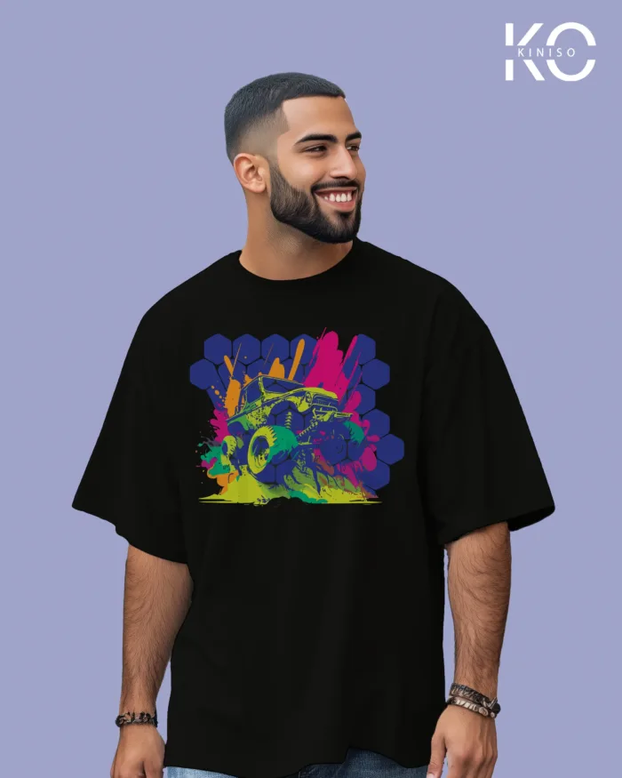 Car themed printed t-shirts with monster car design for men - Image 8